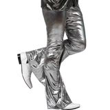 ATOSA - Zilverkleurige disco broek voor mannen - XS / S (34 tot 36)