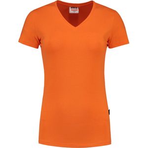 Tricorp T-shirt V Hals Slim Fit Dames 101008 Oranje - Maat 3XL