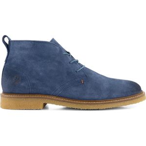 Travelin' Glasgow - Nette Suede Leren Heren Veterschoenen - Lichtblauw Leer - Maat 42