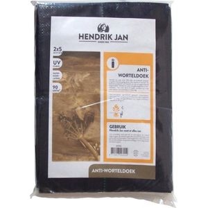 Anti worteldoek/onkruiddoek 2 x 5 m - onkruidbestrijding/moestuin ondergrond doek