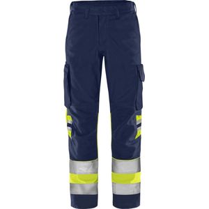 Fristads High vis Green broek klasse 1 2668 GPLU - Hi-Vis geel/marineblauw