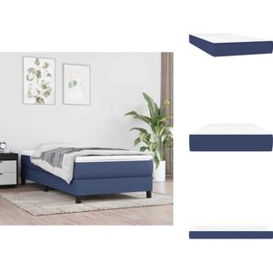 vidaXL Pocketveringmatras Voor Kinderen - Pocketveringmatrassen Voor Kinderen - Binnenveringsmatras - Matras - Pocketveringmatras voor kinderen 80x160 cm stof blauw