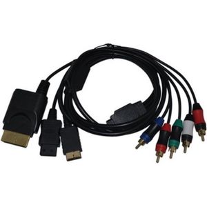3-in-1 Component AV kabel voor XBOX 360, Wii en PlayStation 2 en 3 - 1,8 meter