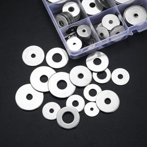 230-delige RVS Platte Wasmachines Set, Assortiment Slotringen Kit, Metalen Wasmachines en Moeren, 15 Maten M3/M4/M5/M6/M8/M10/M12