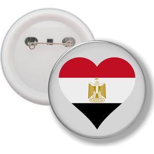 Button Met Speld - Hart Vlag Egypte