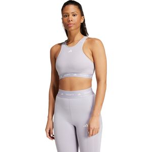 adidas Performance TECHFIT Medium-Support High-Neck Beha - Dames - Grijs- XS C-D