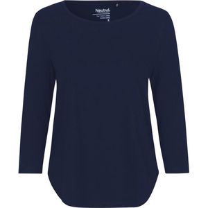 Neutral - Driekwart Mouwen T-shirt Dames - Donkerblauw - 100% Duurzaam - M