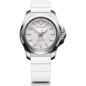 INOX Small, White dial, white rubber strap