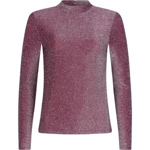 Ydence - Glitter Top Evie - Burgundy Silver - Maat S