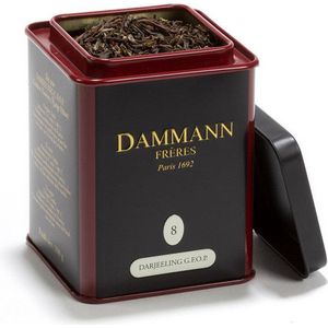 Dammann Frères - Darjeeling G.F.O.P. blikje N° 8 - 100 gram losse zwarte thee uit India - Volstaat voor 50 koppen