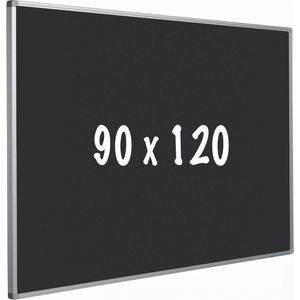 Prikbord kurk PRO - Aluminium frame - Eenvoudige montage - Punaises - Zwart - Prikborden - 90x120cm