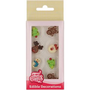 FunCakes Choco Balls - Kerstmis - Set/8 - Chocolade Decoratie Taart Eetbaar