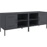 vidaXL - Tv-meubelen - 2 - stx39x50,5 - cm - staal - antracietkleurig