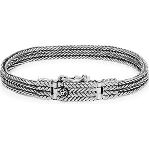 SILK Jewellery - Zilveren Armband - Alpha - 773.21 - Maat 21,0