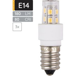 SPL E14 LED Lamp 1.7W - Warm Wit - 180lm - LED Buislamp T17 - 3 Stuks
