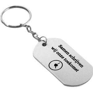 Akyol - samen schrijven wij onze toekomst sleutelhanger - Quotes - familie vrienden - cadeau - 54 x 29mm