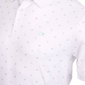 Calvin Klein Heren Treble Strike Print Polo White