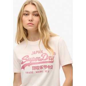 Superdry Metallic Vl Relaxed T-shirt Met Korte Mouwen Wit L Vrouw