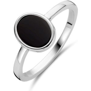 Gerhodineerd Zilver Ring Onyx 1340334