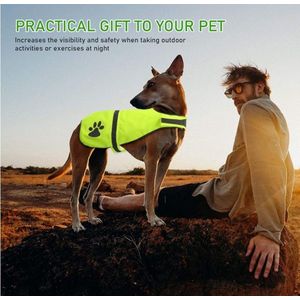 Reflecterend Veiligheidsvest Hond - Veiligheidshesje Honden Hondenvest - Geel - Maat XXL
