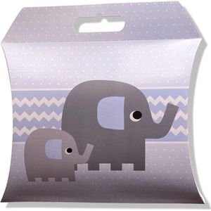 Luxe Baby Gift box - Olifant - 39 x 6,5 x 33,5 cm - Blauw
