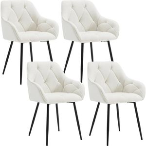 Rootz Velvet Dining Chair - Elegante stoel - Comfortabel zitten - Luxe, duurzaam, ergonomisch - 56 cm x 83,5 cm x 53 cm