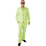 Magic By Freddy's - Glitter & Glamour Kostuum - Cool Men In Green - Man - Groen - Extra Small - Carnavalskleding - Verkleedkleding