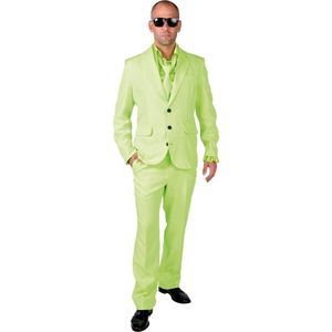 Magic By Freddy's - Glitter & Glamour Kostuum - Cool Men In Green - Man - Groen - Extra Small - Carnavalskleding - Verkleedkleding