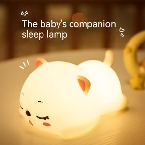 LY Studio Kinderen – Kat – Nachtlamp – Nachtlampje Baby – USB-Oplaadbaar –LED – RGB kleuren – Dimmer – Timer – Draadloos – Kindvriendelijk – Babykamer