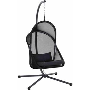 Hangstoel cocoon YOBAYA Cool Black - outdoor hangstoel met comfortabele zitplaatsen hangstoel cocoon