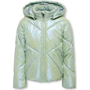 ONLY KOGJODIE METALLIC HOOD PUFFER CP OTW Meisjes Jas - Maat 164