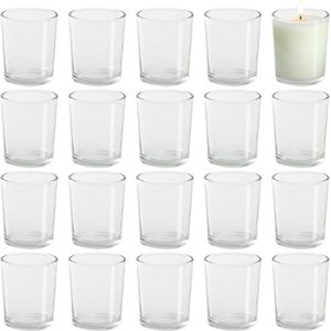 Kristalheldere Votief Kaarsenhouders Set Van 72 Stuks – B5 x H6,5 cm – Cylinder Theelichthouders – Glasdecoratie Voor Bruiloftstafels – Huisdecoratie En Aromatherapie Cadeau