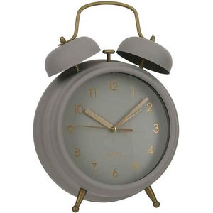 Mica Decorations Buzz Klok - 19,5 x 8 x 27 cm - Ijzer - Grijs