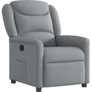 vidaXL Verstelbare Fauteuil - Lichtgrijs Stof
