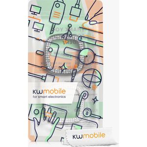 kwmobile 2x kunststof horloge rand bescherming geschikt voor Fitbit Versa 4 / Sense 2 Beschermhoes - Glitter beschermhoesje transparant / zwart