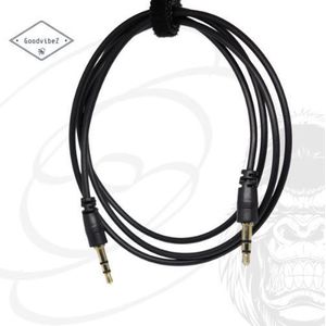 GoodvibeZ Audio Kabel 3.5mm Jack 1M male to male | Quality Cable | voor Auto Mobiel MP3-Speler Koptelefoon Speaker Mixer Headset | Zwart