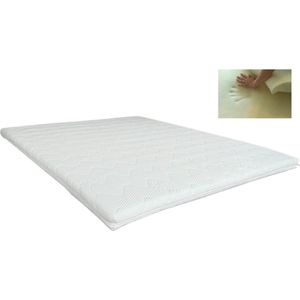 Slaaploods.nl Topdekmatras - Traagschuim Bamboo - 180x210 cm - Dikte 8 cm