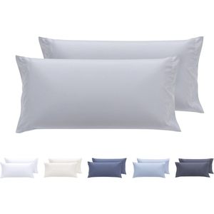 My Ninki ® Extra Zachte Hypoallergene Kussenslopen Set van 2 in Lichtgrijs, 75 x 40 cm