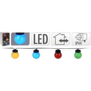 Nampook Feestverlichting - 20 gekleurde lampen - 80 LED lampen (4 per bol) - 12,5 Meter