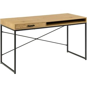 Sohome Bureau Joannie - Met 1 lade - Eiken en metaal - 140 x 58cm