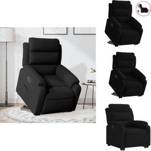vidaXL Elektrische Sta-op-fauteuil - Elektrische Sta-op-fauteuils - Elektrische Fauteuil - Elektrische Stoel Voor Ouderen - Sta-op-stoel elektrisch verstelbaar fluweel zwart