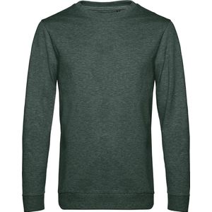 Sweater 'French Terry' B&C Collectie maat L Heather Dark Green
