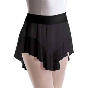Dancer Dancewear® Balletrokje zwart | ""Prelude"" | Meisje | Tactel & Stretch voile | Maat 152/158 | 14 Jaar
