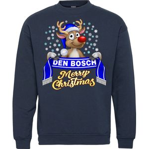 Kersttrui Den Bosch | Foute Kersttrui Dames Heren | Kerstcadeau | FC Den Bosch supporter | Navy | maat 104/116