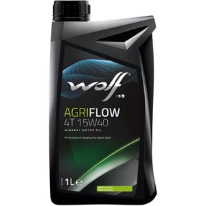 Wolf Agriflow 4T 15W40 - 1L - motorolie voor 4-taktmotoren van tuin- en bouwmachines, grasmaaimachines en hulpmotoren