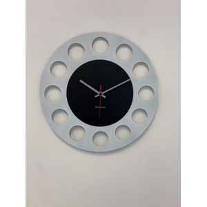 ChantalBrandO Wandklok OLYMPIA Black & White XL Modern Design