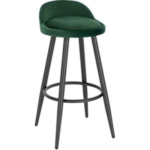 Barkruk Set van 2 - Stoel - Kleine stoel - Keukenstoel - 37,5 cm x 34 cm - Donkergroen