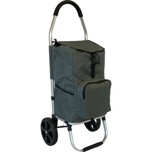 Dreamble® | Luxe Boodschappentrolley | Boodschappenwagen | Groen | Extra Groot | 50 Liter | Koelvak met rits | 2 ophanghaken | Extra grote wielen | Steekwagenfunctie | Opvouwbaar | Lichtgewicht aluminium | 4 extra vakken | Waterdichte Extra Dikke Tas