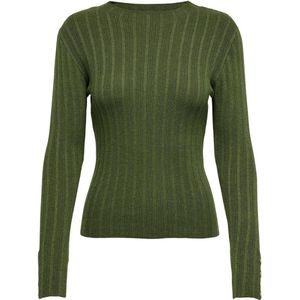 Only Trui Onldima Life Ls Button O-neck Knt 15306467 Winter Moss Dames Maat - S