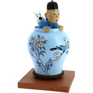 Moulinsart - Kuifje - Tintin - Beeld Kuifje in vaas - Kuifje beeldje Kuifje figuren